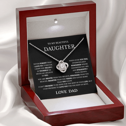 My Beautiful Daughter Love Knot Necklace