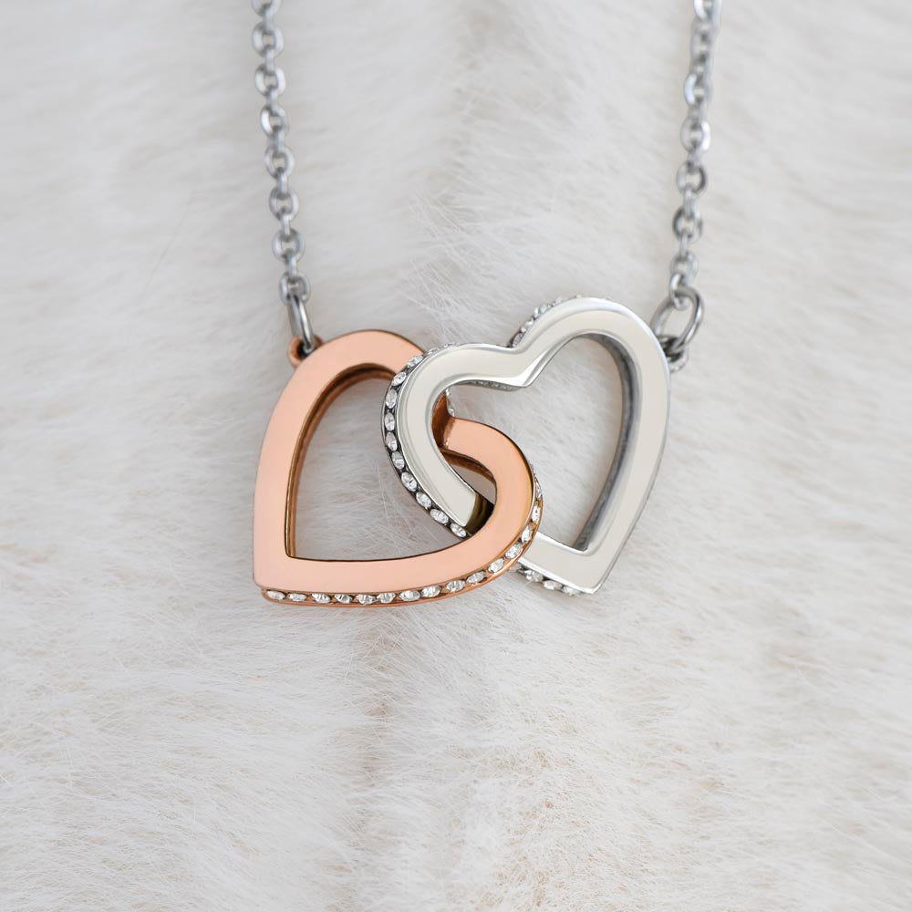 To My Daughter – Military Tribute Interlocking Hearts Necklace