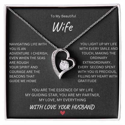 To My Beautiful Wife | My Everything | Forever Love Necklace