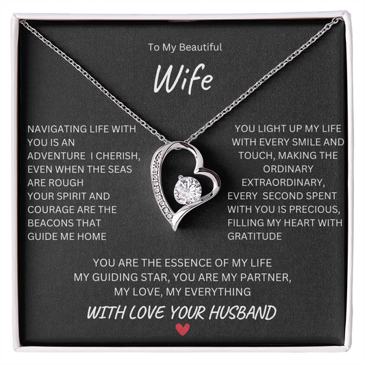 To My Beautiful Wife | My Everything | Forever Love Necklace