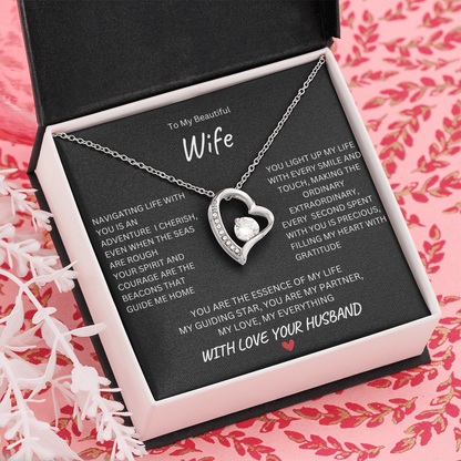 To My Beautiful Wife | My Everything | Forever Love Necklace
