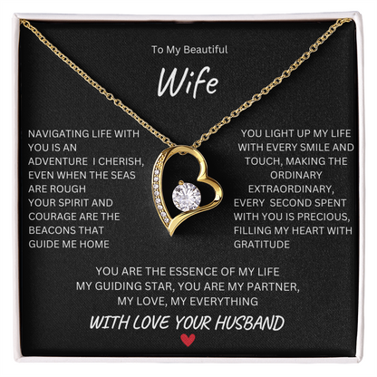 To My Beautiful Wife | My Everything | Forever Love Necklace