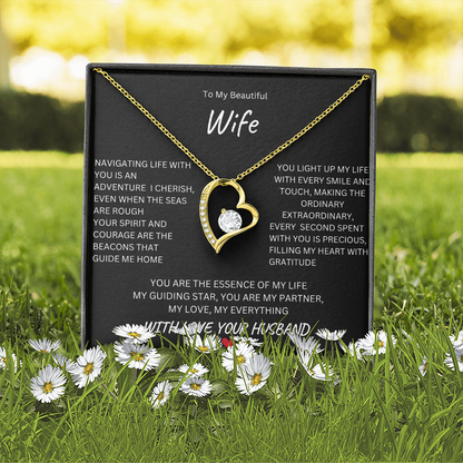 To My Beautiful Wife | My Everything | Forever Love Necklace
