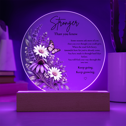 Stronger Than You Know – LED Acrylic Night Light
