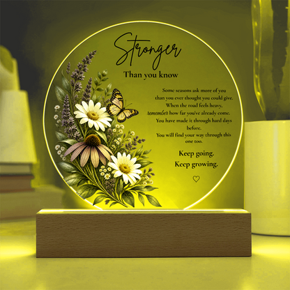 Stronger Than You Know – LED Acrylic Night Light
